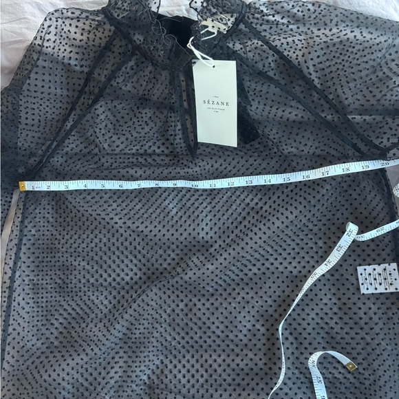 SOLD NWT Sézane Dantes Blouse in Black Satin Size 36/4 - Picture 10 of 10